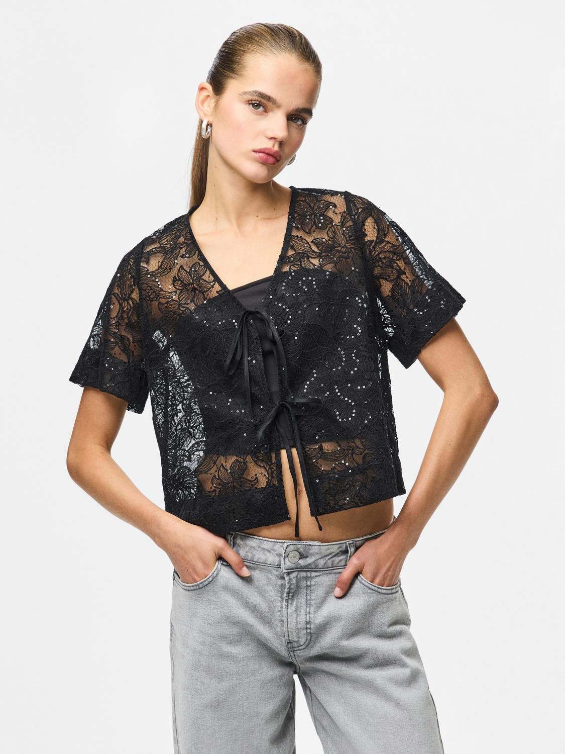 PCLOUISE Top - Black - VERO MODA & VILA Bergvik